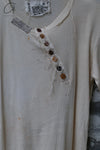 ARCHIVIO J.M.Ribot 24 Autumn and Winter Oblique Button Round Neck T-shirt AJM-TS08/TK/OLD-0 Off-white
